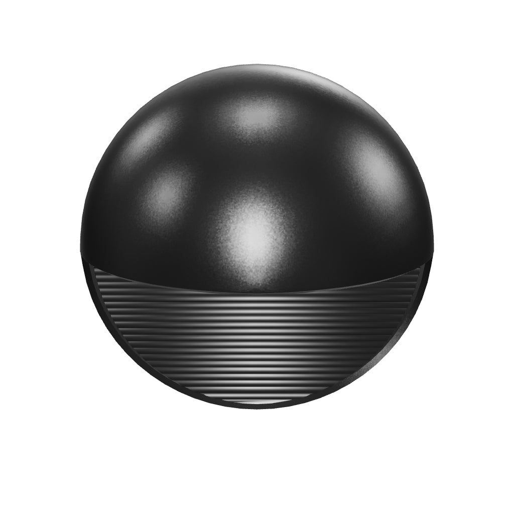 12W, Decorative LED Outdoor Wall Sconce, Half Round, Dimmable, ETL Listed, Frosted Glass Shade, Wet Location, 3000K/5000K, Deck Rail Lighting, Black
