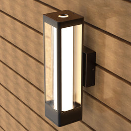 LED Outdoor Wall Sconce, Matte Black Finish, 12W, ETL Listed - Wet Location, Dimmable