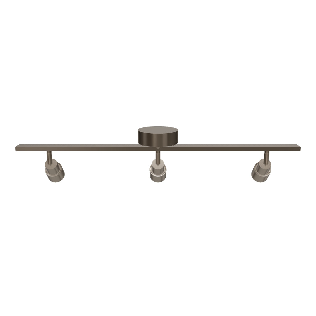 LED Track Lighting, Brushed Nickel Finish, Dimmable, 3000K, Flush Mount Spotlight Ceiling, Directional Ceiling Light for Dining Room, Bedroom, Office