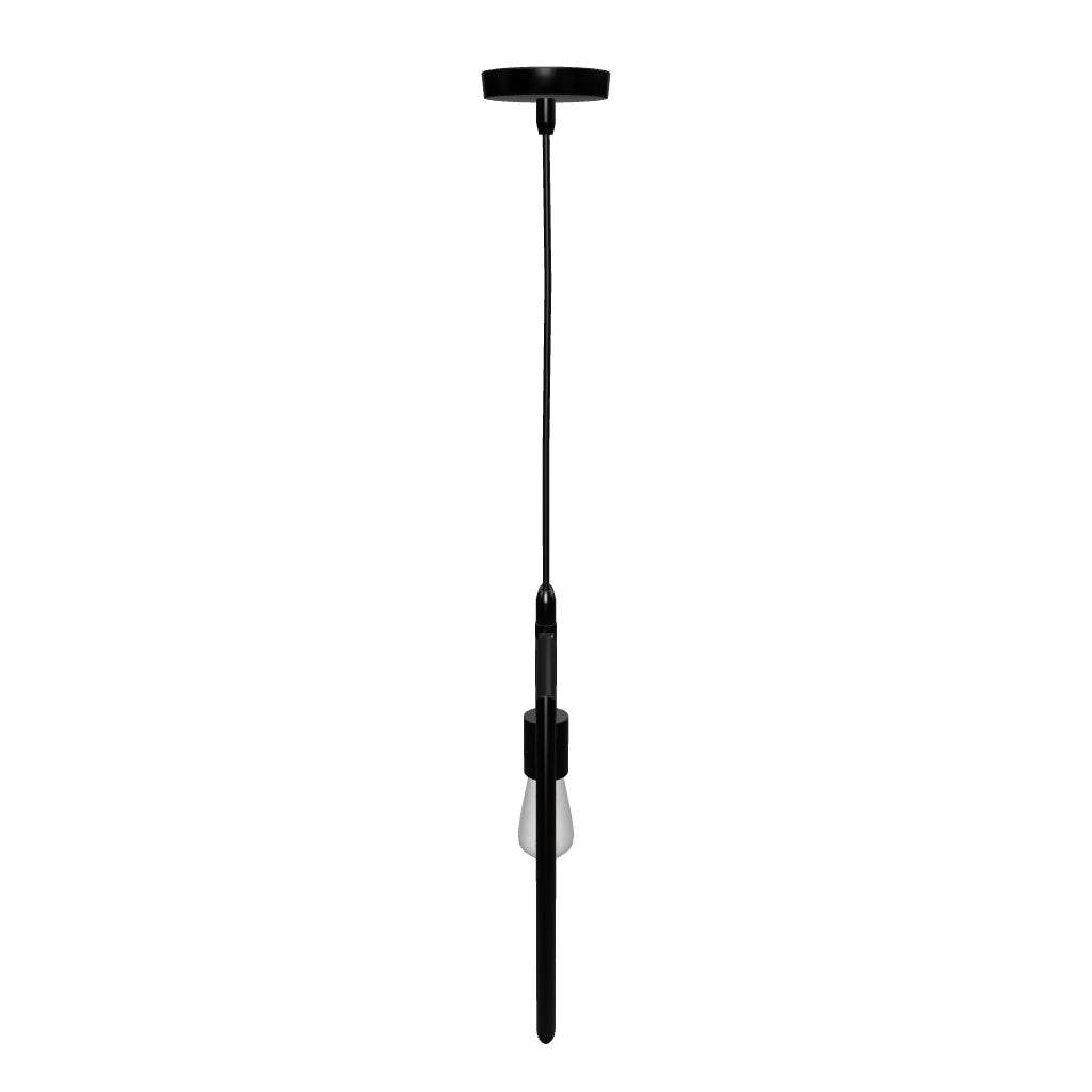 Square Shape Matte Black Pendant Light Fixture, E26 Base, UL Listed for Dry Location