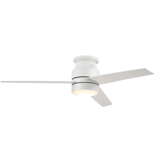 Ranger 52 In. 3-Blade Led Indoor White Best Smart Ceiling Fan with Led Light Kit, Best Smart Wall Switch, Alexa/Google Home/Siri Compatible