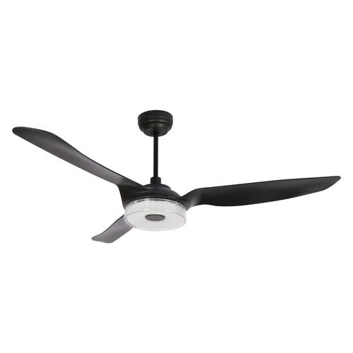 Icebreaker 56 In. 3-Blade Black Best Smart Ceiling Fan, Dimmable Led Light with Remote Control, Works W/ Alexa/Google Home/Siri (3-Blade)