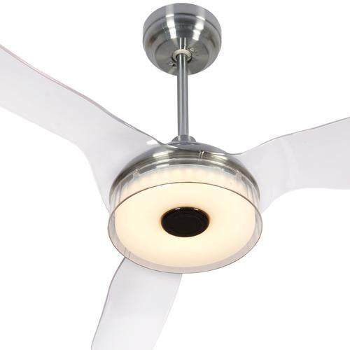 Icebreaker 56 in. (3-Blade) Indoor/Outdoor Best Smart Ceiling Fan w/ Dimmable LED Light(Set of 2), Silver Finish Works w/ Alexa/Google Home/Siri