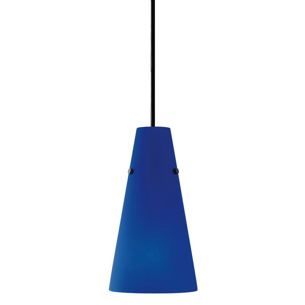 LED Cone Fixture E26 medium base, Blue, Included Black SVT cord