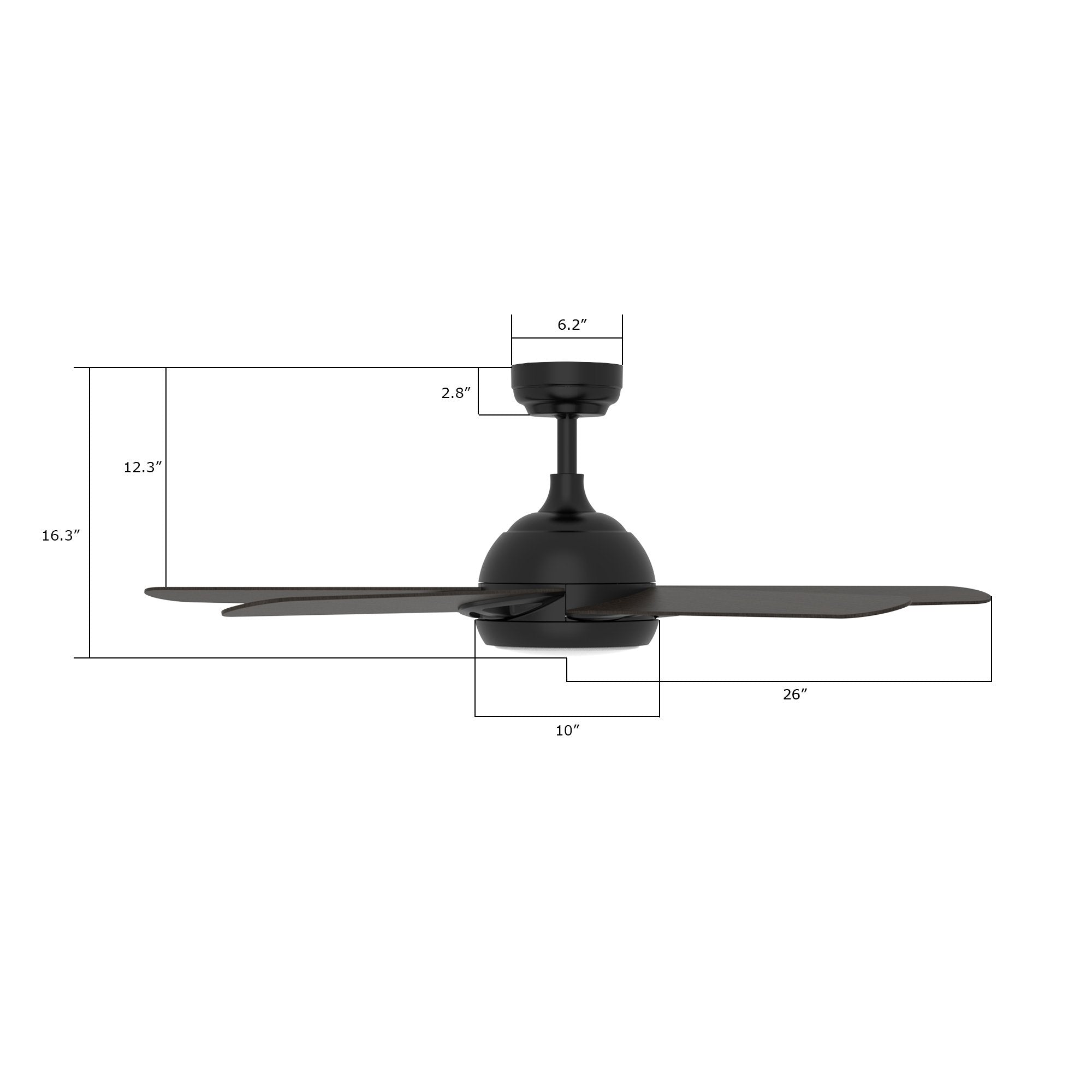 Sonnen 52'' Best Smart Ceiling Fan with Remote, Light Kit Included, Works with Google Assistant and Amazon Alexa,Siri Shortcut