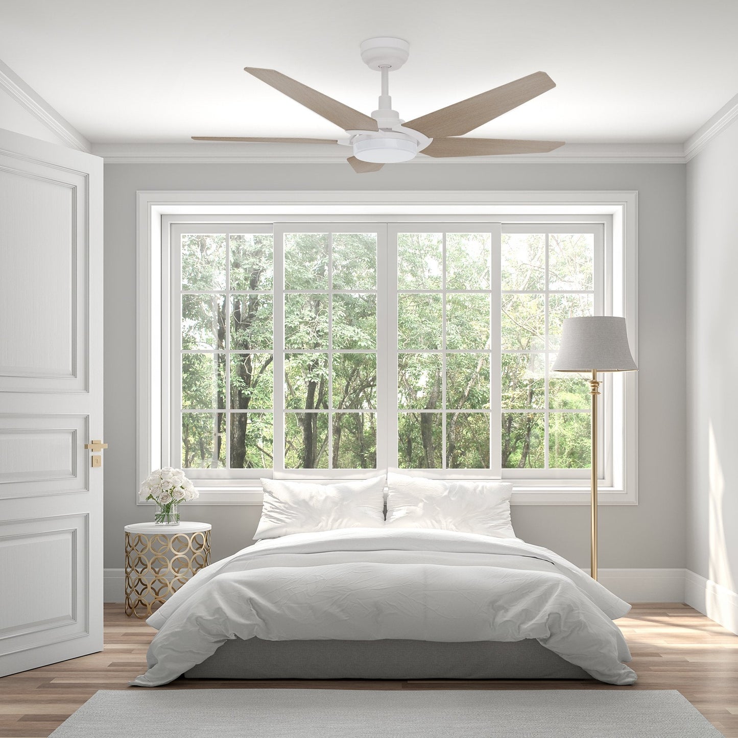 Voyager 52'' Best Smart Ceiling Fan with Remote, Light Kit Included, Works with Google Assistant and Amazon Alexa