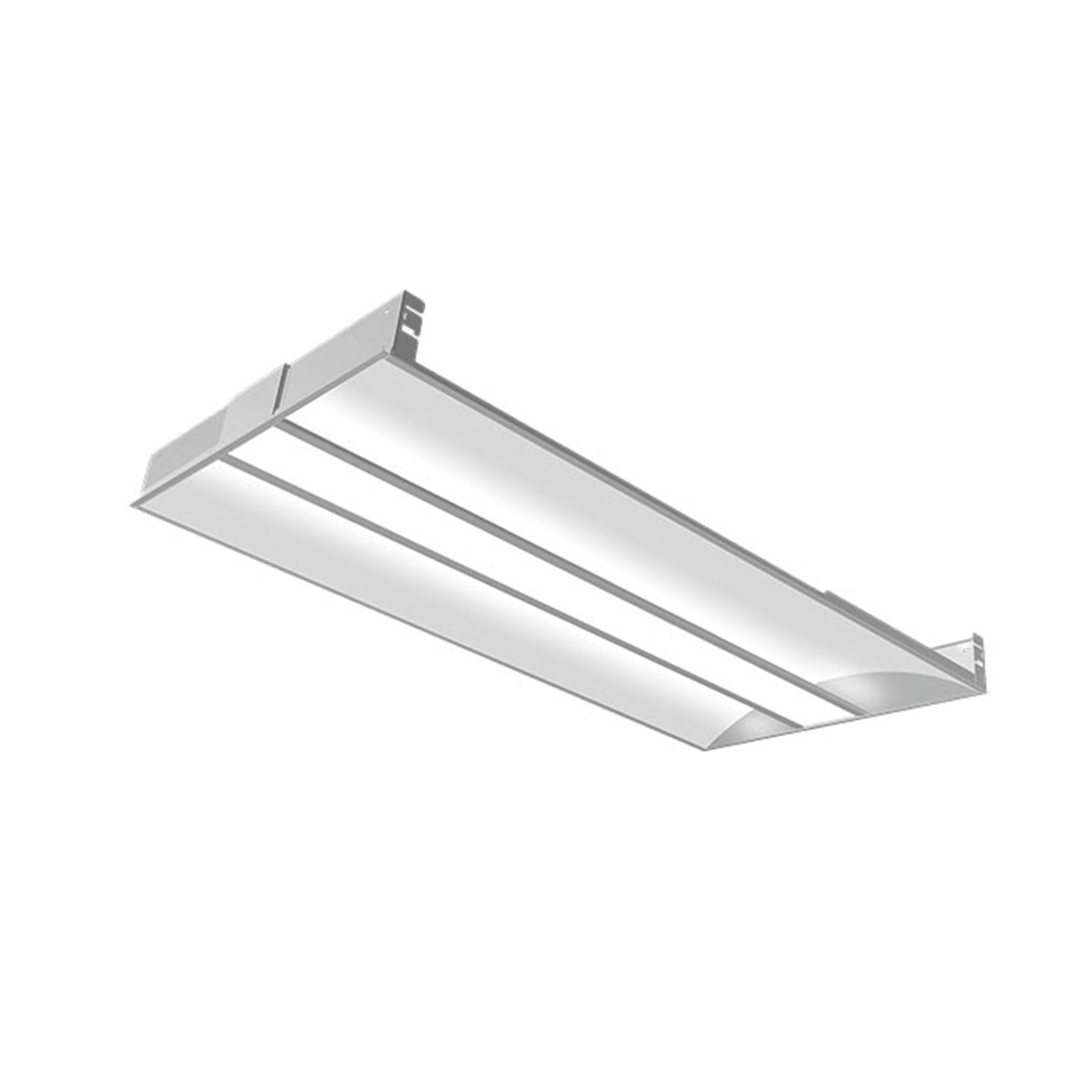 2x4 Architectural Recessed Troffer LED Light, Watt Switchable 30W/40W/50W, CCT Tunable 3000K/3500K/4000K, AC100-277V, UL, DLC Listed, Center Basket Troffer for Commercial Spaces
