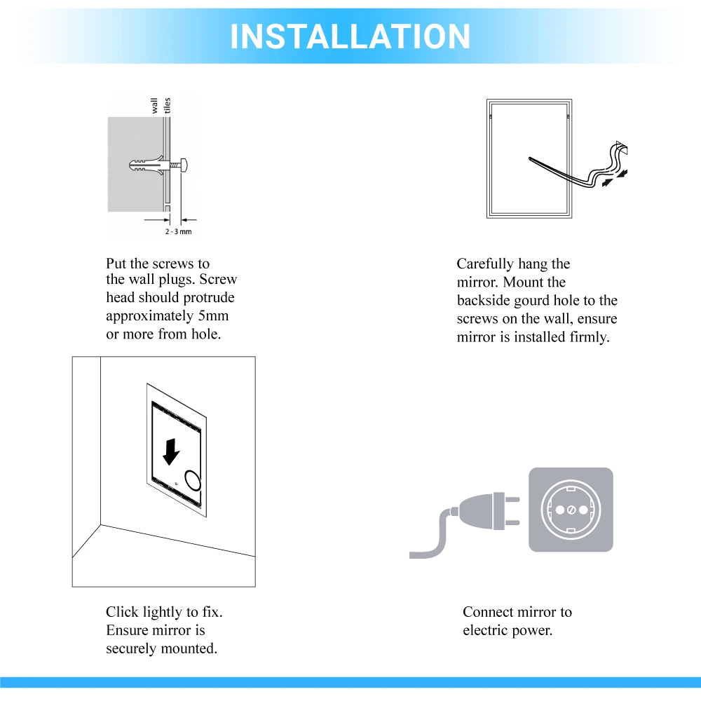 LED Lighted Bathroom Medicine Cabinet with Outlet, Double Sided Mirror, On/Off Switch, Surface Mount, Medicine Cabinet with LED Mirror, Hector Style