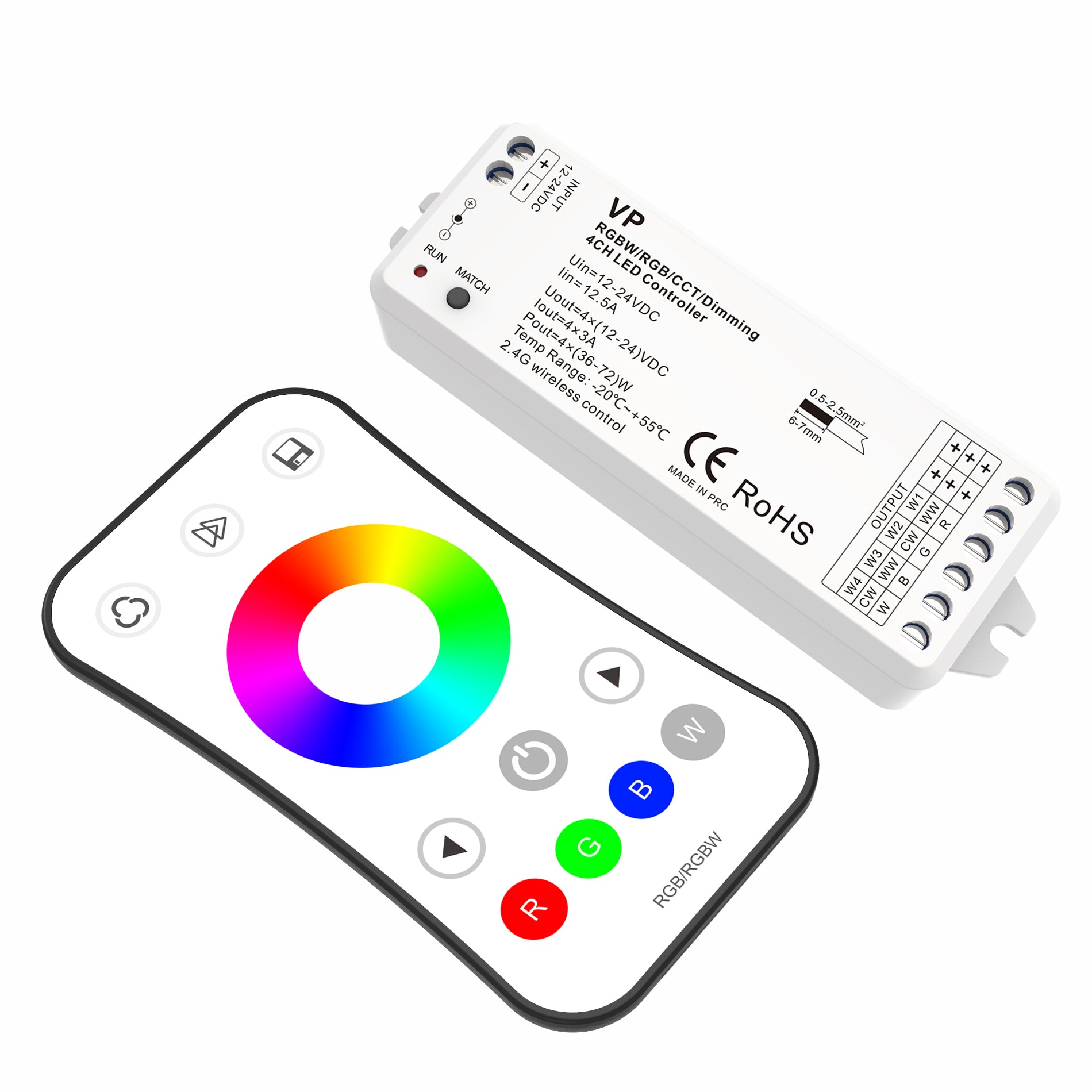 rgbw-led-controller-wireless-remote-w-dynamic-color-changing-modes