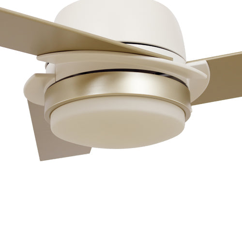 AERYN 52 inch 3-Blade Best Smart Ceiling Fan with Wall Switch - White/Champagne