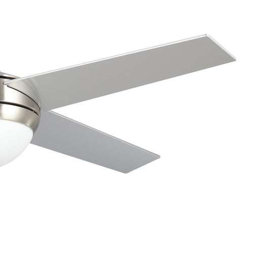 NEVA 52 inch 4-Blade Best Smart Ceiling Fan with LED Light Kit & Best Smart Wall Switch - Silver/Chrome