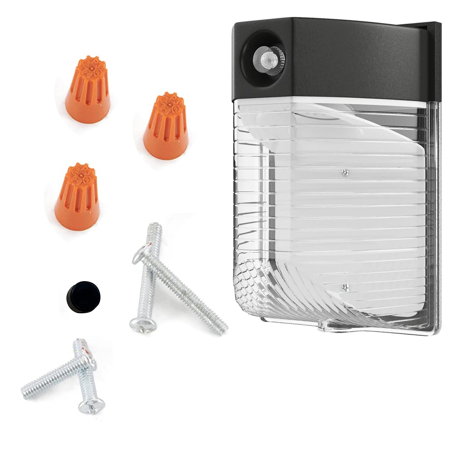 13 Watt Mini LED Wall Pack Light, 5700K Daylight White, 1500LM (Dusk-to-Dawn Photocell, Waterproof IP65) Outdoor Security Lighting