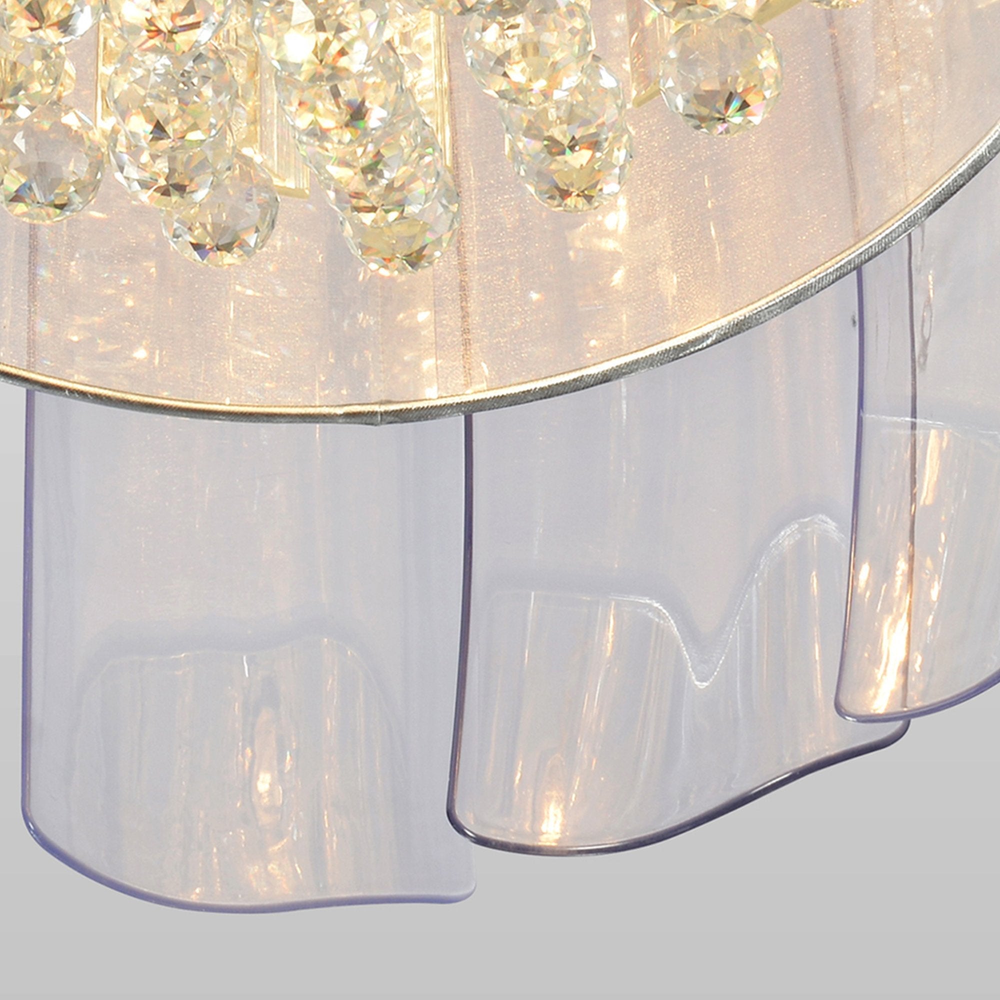 Blossom 50" 11-Blade Best Smart Crystal Chandelier Ceiling Fan with LED Light & Remote
