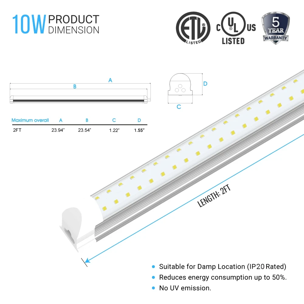 t8-2ft-led-tube-10w-6500k-integrated-ac100-277v-clear