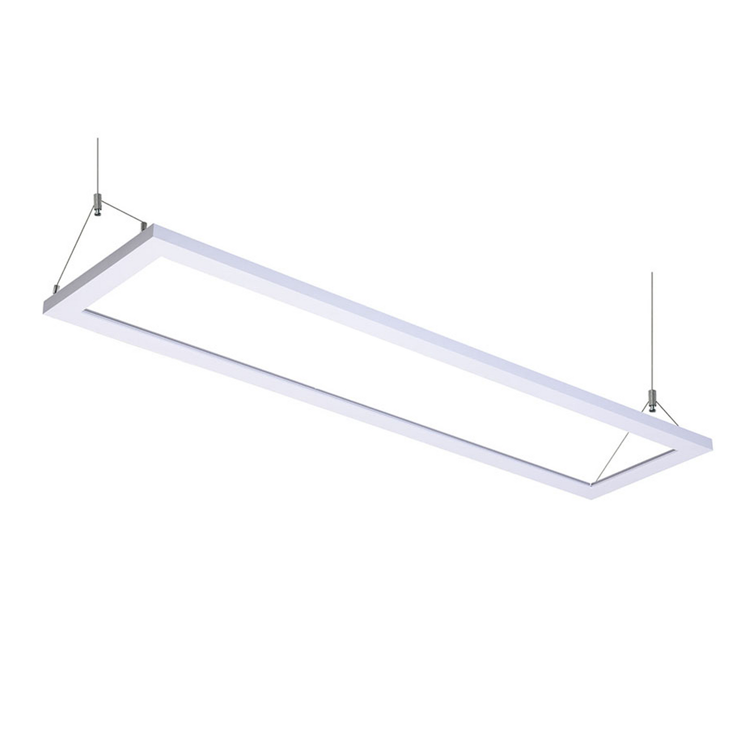 8 in. x 4 ft. LED Up/Down Pendant Linear Panel Light, 40W, 4600LM, CCT Adjustable 3000K/3500K/4000K, Damp Location Rated, Suspended Mounted, Architectural Lighting