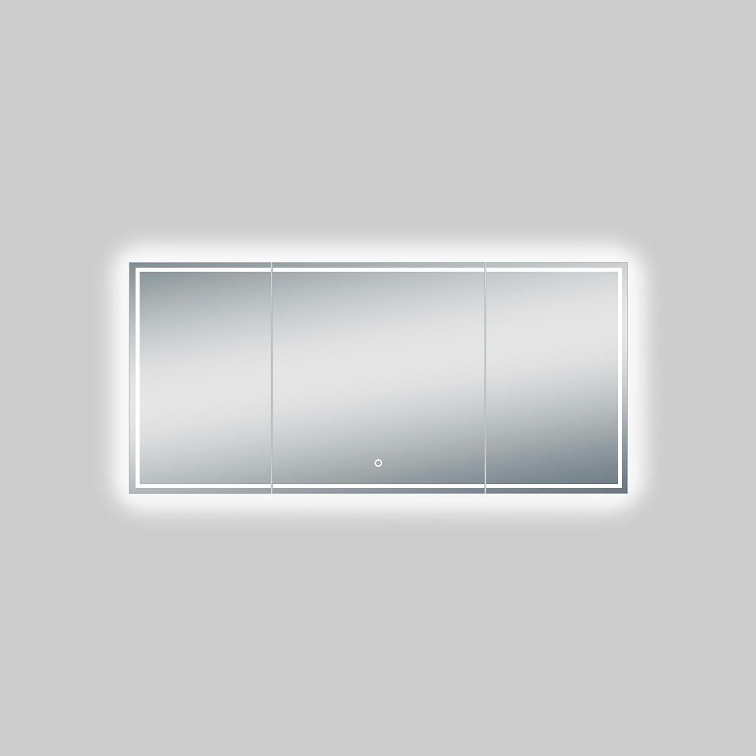 55.1 in. X 25.6 in. Backlit/Frontlit LED Lighted Bathroom Vanity Mirror with Pivoting Side Mirrors, Thin Plexiglass Edge, Anti Fog, Adjustable Color Temperature & Remembrance, Makeup Mirror, Touch Button, Titan Style