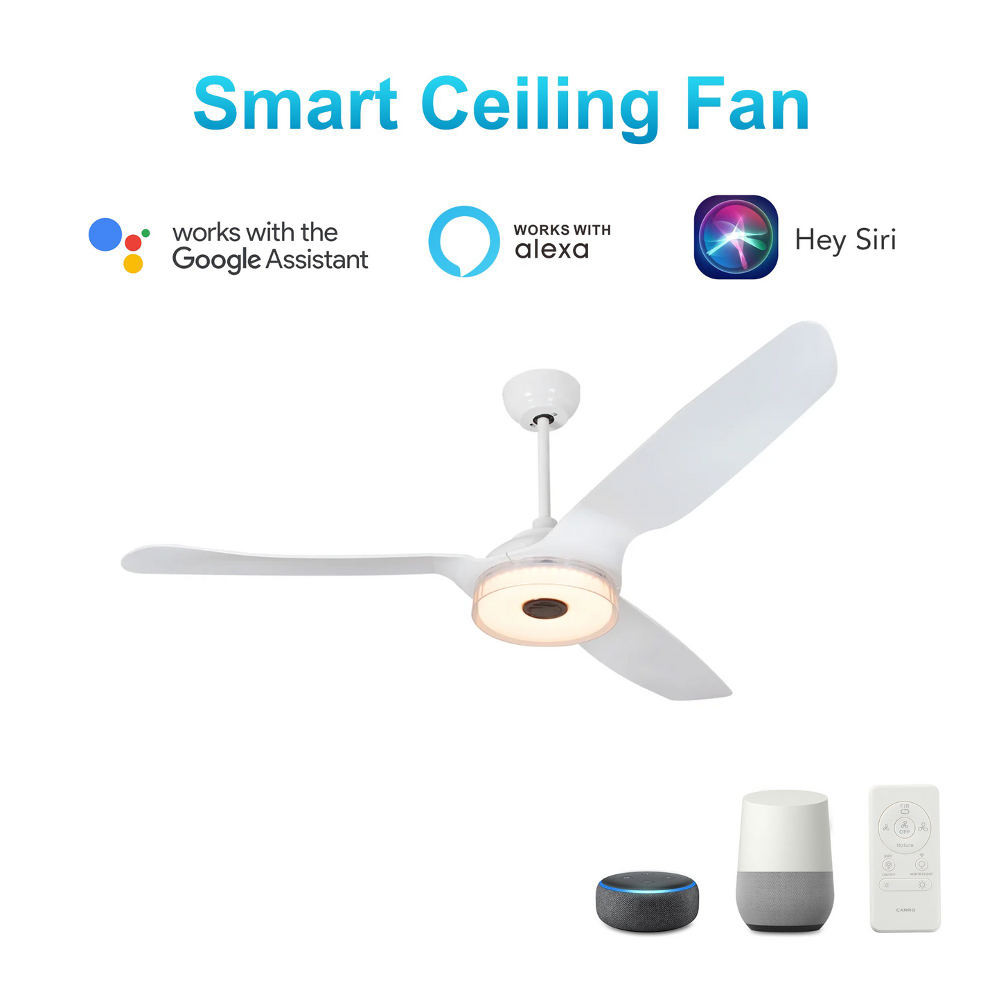 Icebreaker 56 in. Best Ceiling Fan with Lights for Bedroom,Living Room,Dining Room, Dimmable LED Light(Set of 2), Works with Alexa/Google Home/Siri