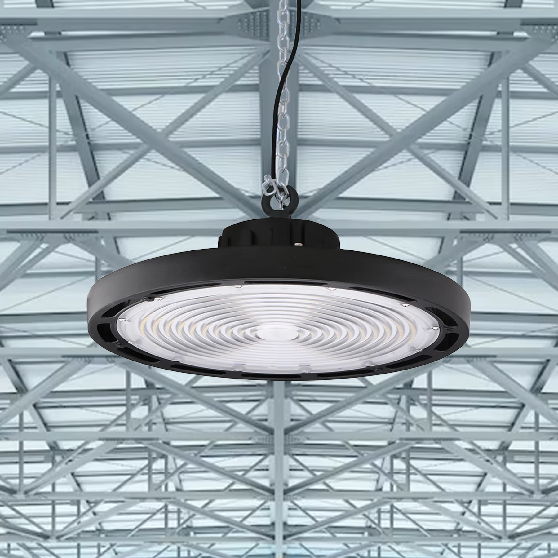 LEDMyplace Gen13 Ufo LED High Bay Light 150W 4000K 21450LM Dimmable UL DLC Listed for LED Warehouse Lights Commercial Shop Workshop Garage Factory