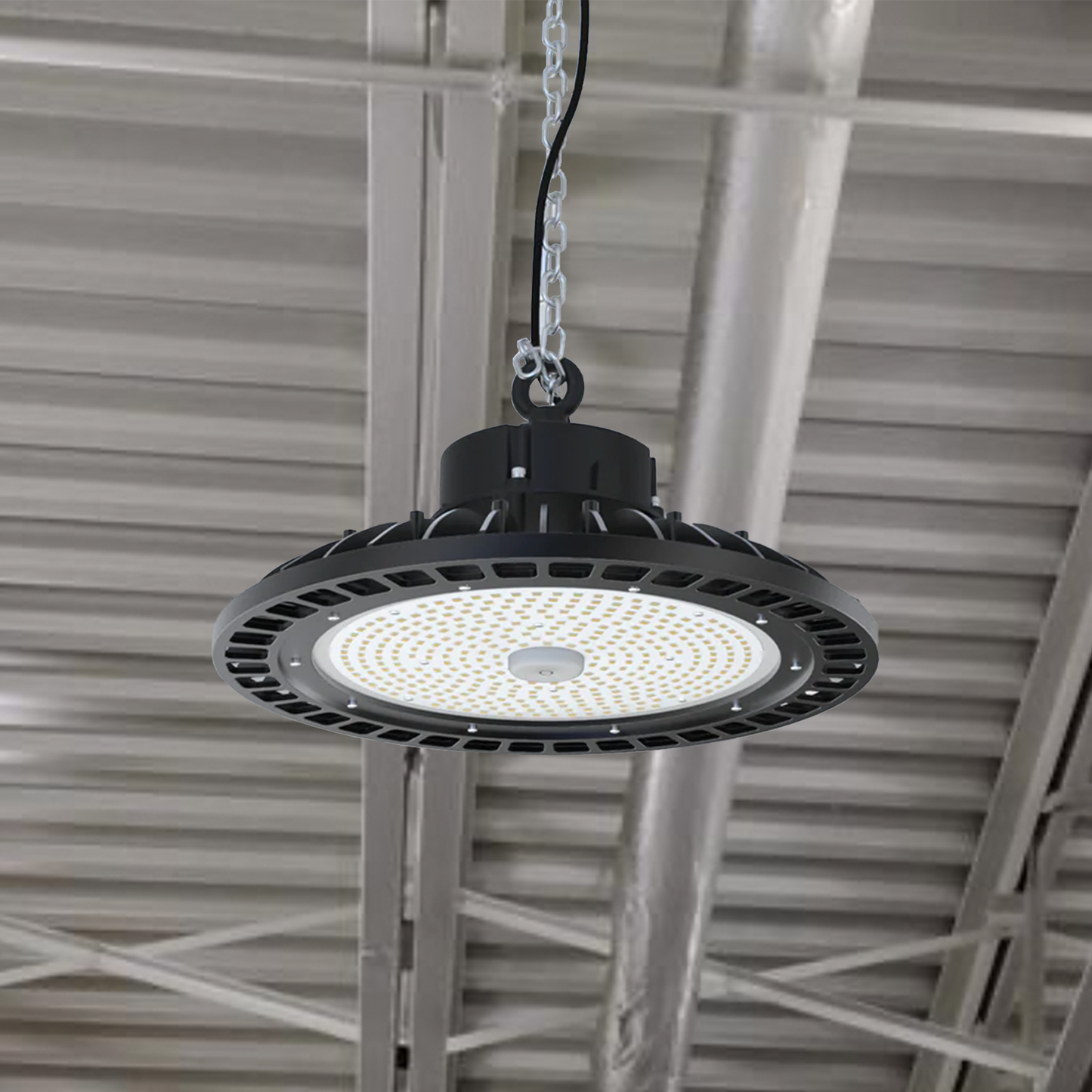 UFO LED High Bay Light 150W 4000K Cool White 21750LM UL, DLC Listed, IP65, 1-10V Dimmable, For LED Warehouse Lighting Retail Workshop Garage Factory Barn Lighting