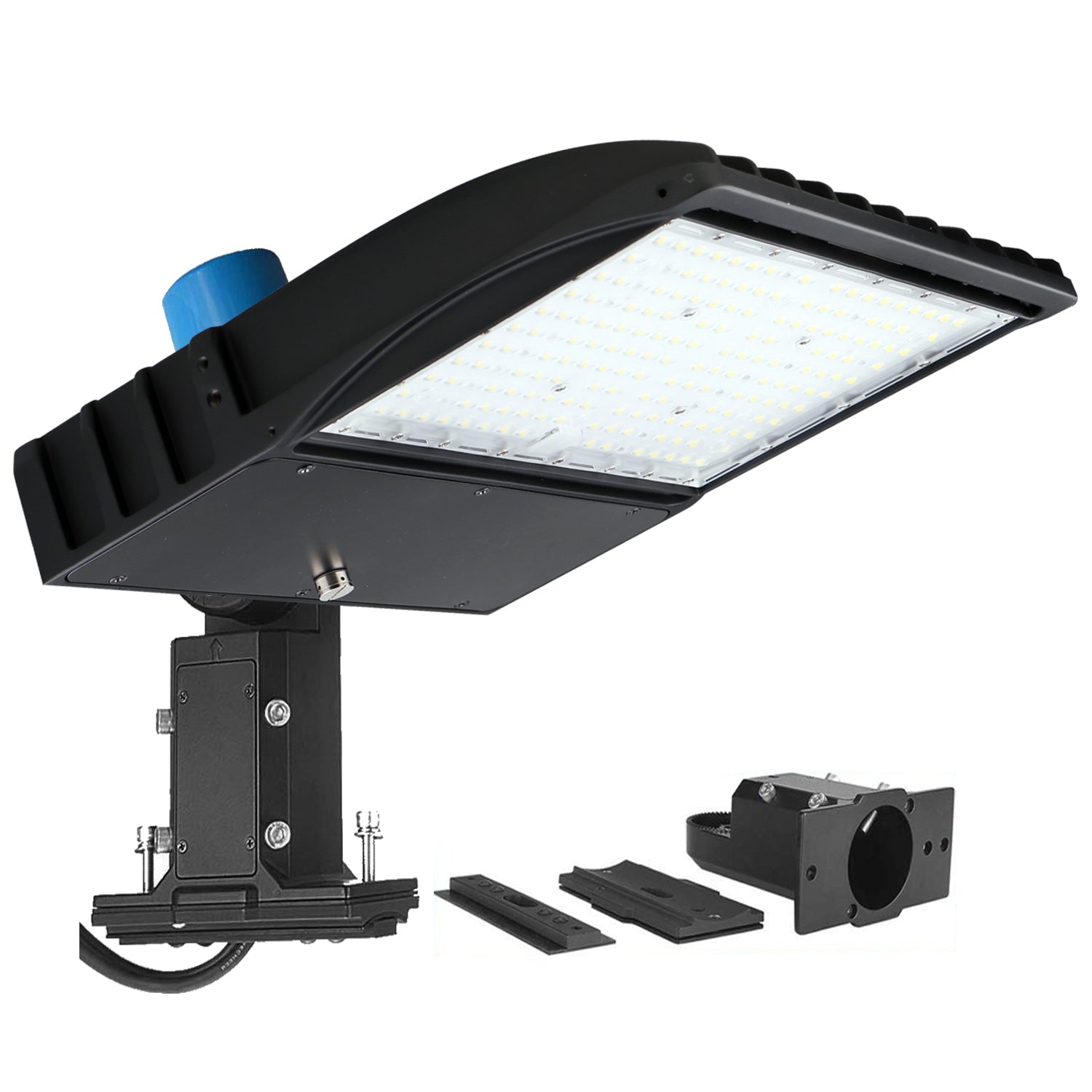 150W LED Pole Light with Dusk to Dawn Photocell, 5700K, 21000LM, Universal Mount, Bronze, AC120-277V,  Waterproof IP65, Parking Lot Lights, Outdoor Area Street Security Lighting Fixture
