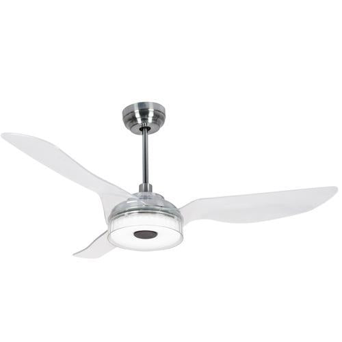 Icebreaker 56 in. (3-Blade) Indoor/Outdoor Best Smart Ceiling Fan w/ Dimmable LED Light(Set of 2), Silver Finish Works w/ Alexa/Google Home/Siri