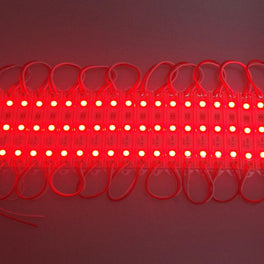 LED Module Lights, Red, SMD 2835, 3LED/Mod, DC12V, 0.72W, Waterproof Decorative Light for Letter Sign Advertising Signs with Tape Adhesive Backside (40-Pack)