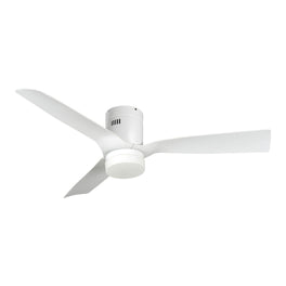 Spezia 52 Inch 3-Blade Flush Mount Best Smart Ceiling Fan With Led Light Kit & Remote