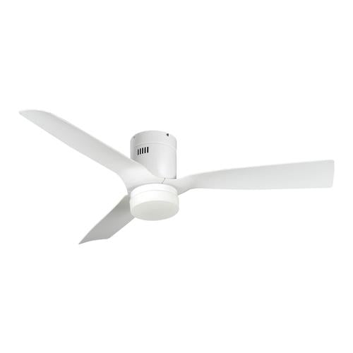Striver 52" (3-Blade) White Flush Mount Best Smart Ceiling Fan w/ Dimmable LED Light, Works w/ Remote Control/Alexa/Google Home/Siri