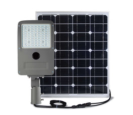 LED Solar Street Light Set 60W w/ 120W Solar Panel 6000K, 7,200LM, 120V - 277V, IP65, 57.2AH Battery Capacity, Solar Power LED Street Lighting