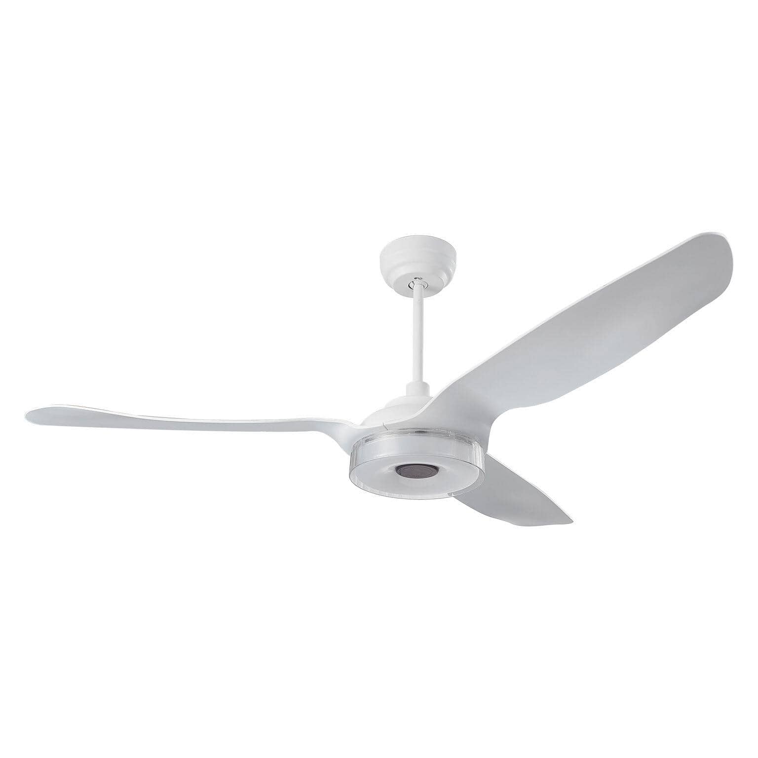 Icebreaker 56 in. (3-Blade) Modern White Best Ceiling Fan w/ Remote & Dimmable LED Light, Works w/ Alexa/Google Home/Siri